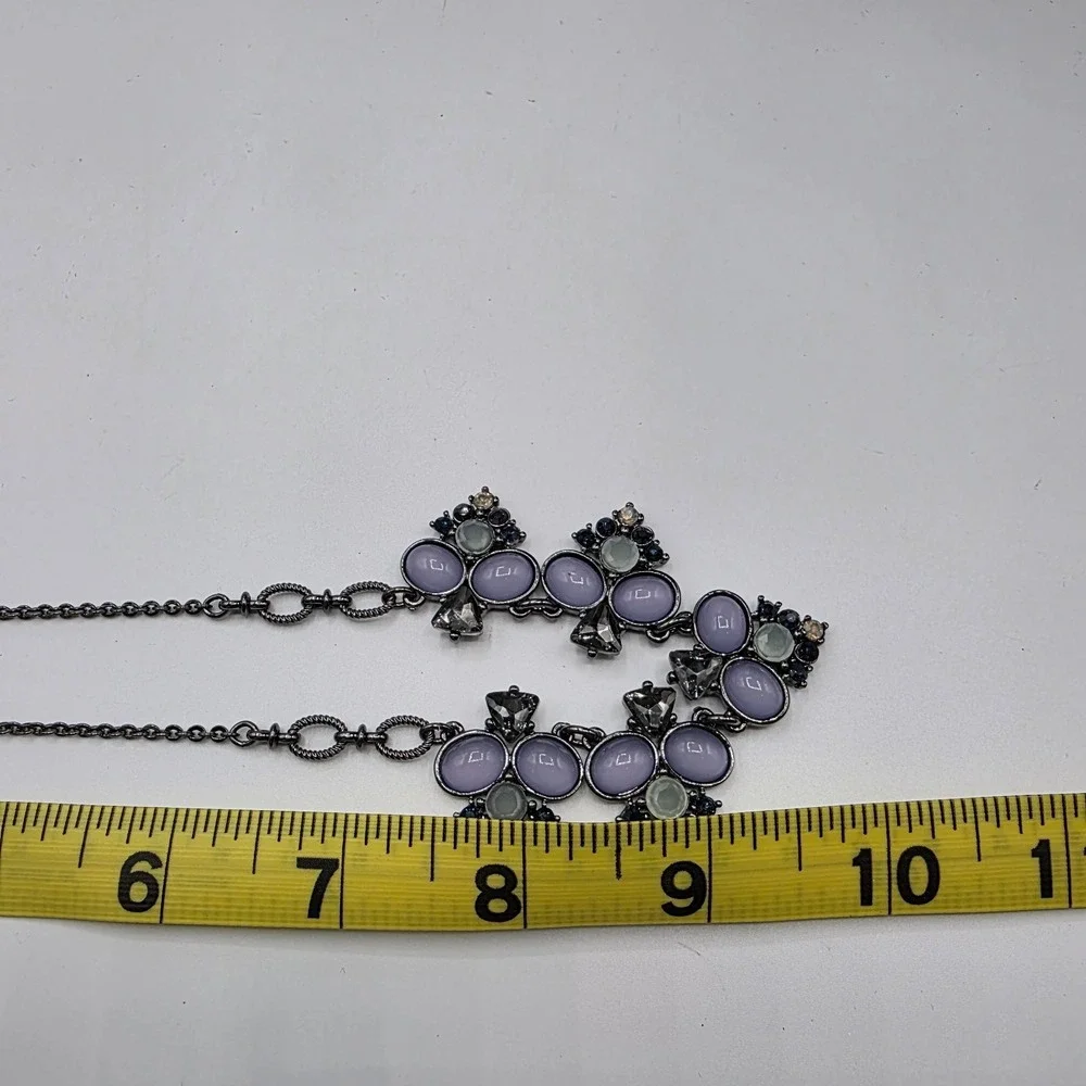 The Limited Womens Silver Tone Chain With Purple Stone Beads Pendant Fashion 19